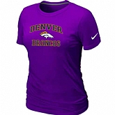 Denver Broncos Women's Heart & Soul Purple T-Shirt,baseball caps,new era cap wholesale,wholesale hats