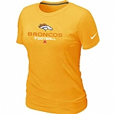 Denver Broncos Yellow Women's Critical Victory T-Shirt,baseball caps,new era cap wholesale,wholesale hats