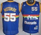 Denver Nuggets #55 Dikembe Mutombo Blue Rainbow Throwback Swingman Jerseys,baseball caps,new era cap wholesale,wholesale hats