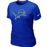 Detroit Lions Blue Women's Logo T-Shirt,baseball caps,new era cap wholesale,wholesale hats