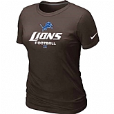 Detroit Lions Brown Women's Critical Victory T-Shirt,baseball caps,new era cap wholesale,wholesale hats