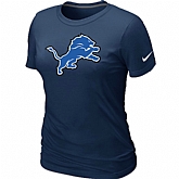 Detroit Lions D.Blue Women's Logo T-Shirt,baseball caps,new era cap wholesale,wholesale hats