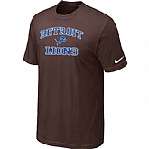 Detroit Lions Heart & Soul Brown T-Shirt,baseball caps,new era cap wholesale,wholesale hats