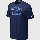 Detroit Lions Heart & Soul D.Blue T-Shirt,baseball caps,new era cap wholesale,wholesale hats