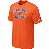 Detroit Lions Heart & Soul Orange T-Shirt,baseball caps,new era cap wholesale,wholesale hats