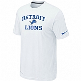 Detroit Lions Heart & Soul White T-Shirt,baseball caps,new era cap wholesale,wholesale hats