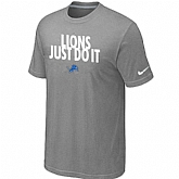 Detroit Lions Just Do It L.Grey T-Shirt,baseball caps,new era cap wholesale,wholesale hats