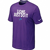 Detroit Lions Just Do It Purple T-Shirt,baseball caps,new era cap wholesale,wholesale hats