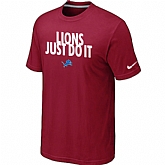 Detroit Lions Just Do It Red T-Shirt,baseball caps,new era cap wholesale,wholesale hats