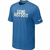 Detroit Lions Just Do It light Blue T-Shirt,baseball caps,new era cap wholesale,wholesale hats