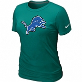 Detroit Lions L.Green Women's Logo T-Shirt,baseball caps,new era cap wholesale,wholesale hats