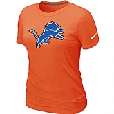 Detroit Lions Orange Women's Logo T-Shirt,baseball caps,new era cap wholesale,wholesale hats