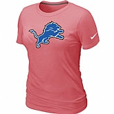 Detroit Lions Pink Women's Logo T-Shirt,baseball caps,new era cap wholesale,wholesale hats