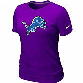 Detroit Lions Purple Women's Logo T-Shirt,baseball caps,new era cap wholesale,wholesale hats