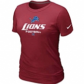 Detroit Lions Red Women's Critical Victory T-Shirt,baseball caps,new era cap wholesale,wholesale hats
