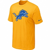 Detroit Lions Sideline Legend Authentic Logo T-Shirt Yellow,baseball caps,new era cap wholesale,wholesale hats