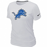 Detroit Lions White Women's Logo T-Shirt,baseball caps,new era cap wholesale,wholesale hats
