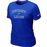 Detroit Lions Women's Heart & Soul Blue T-Shirt,baseball caps,new era cap wholesale,wholesale hats