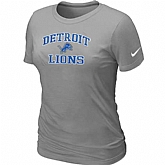 Detroit Lions Women's Heart & Soul L.Grey T-Shirt,baseball caps,new era cap wholesale,wholesale hats