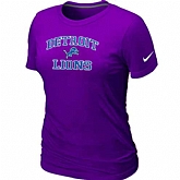Detroit Lions Women's Heart & Soul Purple T-Shirt,baseball caps,new era cap wholesale,wholesale hats