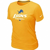 Detroit Lions Yellow Women's Critical Victory T-Shirt,baseball caps,new era cap wholesale,wholesale hats