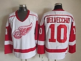 Detroit Red Wings #10 Delvecchio White Jerseys,baseball caps,new era cap wholesale,wholesale hats