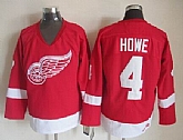 Detroit Red Wings #4 Howe Red Jerseys,baseball caps,new era cap wholesale,wholesale hats