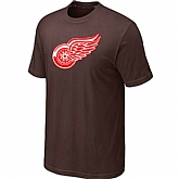 Detroit Red Wings Big & Tall Logo Brown T-Shirt,baseball caps,new era cap wholesale,wholesale hats