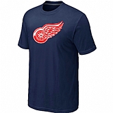 Detroit Red Wings Big & Tall Logo D.Blue T-Shirt,baseball caps,new era cap wholesale,wholesale hats