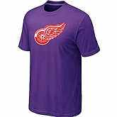 Detroit Red Wings Big & Tall Logo Purple T-Shirt,baseball caps,new era cap wholesale,wholesale hats
