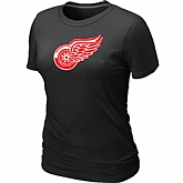 Detroit Red Wings Big & Tall Women's Logo Black T-Shirt,baseball caps,new era cap wholesale,wholesale hats