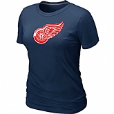Detroit Red Wings Big & Tall Women's Logo D.Blue T-Shirt,baseball caps,new era cap wholesale,wholesale hats