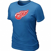 Detroit Red Wings Big & Tall Women's Logo L.blue T-Shirt,baseball caps,new era cap wholesale,wholesale hats