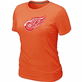 Detroit Red Wings Big & Tall Women's Logo Orange T-Shirt,baseball caps,new era cap wholesale,wholesale hats