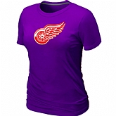 Detroit Red Wings Big & Tall Women's Logo Purple T-Shirt,baseball caps,new era cap wholesale,wholesale hats