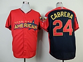 Detroit Tigers #24 Miguel Cabrera 2014 All Star Red Jerseys,baseball caps,new era cap wholesale,wholesale hats