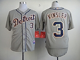 Detroit Tigers #3 Kinsler Grey Jerseys,baseball caps,new era cap wholesale,wholesale hats