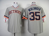 Detroit Tigers #35 Justin Verlander Gray 1984 Throwback Jerseys,baseball caps,new era cap wholesale,wholesale hats