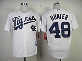 Detroit Tigers #48 Torii Hunter White Jerseys,baseball caps,new era cap wholesale,wholesale hats