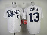 Detroit Tigers Authentic #13 Alex Avila White Jerseys,baseball caps,new era cap wholesale,wholesale hats