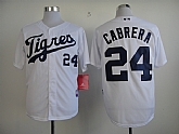 Detroit Tigers Authentic #24 Miguel Cabrera White Jerseys,baseball caps,new era cap wholesale,wholesale hats