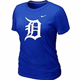 Detroit Tigers Heathered Blue Nike Women's Blended T-Shirt,baseball caps,new era cap wholesale,wholesale hats