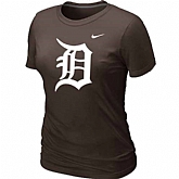 Detroit Tigers Heathered Brown Nike Women's Blended T-Shirt,baseball caps,new era cap wholesale,wholesale hats