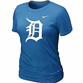 Detroit Tigers Heathered L.blue Nike Women's Blended T-Shirt,baseball caps,new era cap wholesale,wholesale hats