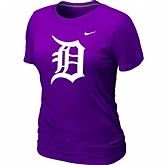 Detroit Tigers Heathered Purple Nike Women's Blended T-Shirt,baseball caps,new era cap wholesale,wholesale hats