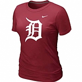Detroit Tigers Heathered Red Nike Women's Blended T-Shirt,baseball caps,new era cap wholesale,wholesale hats