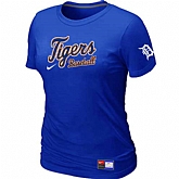 Detroit Tigers Nike Women's Blue Short Sleeve Practice T-Shirt,baseball caps,new era cap wholesale,wholesale hats