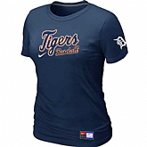 Detroit Tigers Nike Women's D.Blue Short Sleeve Practice T-Shirt,baseball caps,new era cap wholesale,wholesale hats