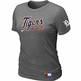 Detroit Tigers Nike Women's D.Grey Short Sleeve Practice T-Shirt,baseball caps,new era cap wholesale,wholesale hats
