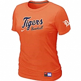 Detroit Tigers Nike Women's Orange Short Sleeve Practice T-Shirt,baseball caps,new era cap wholesale,wholesale hats